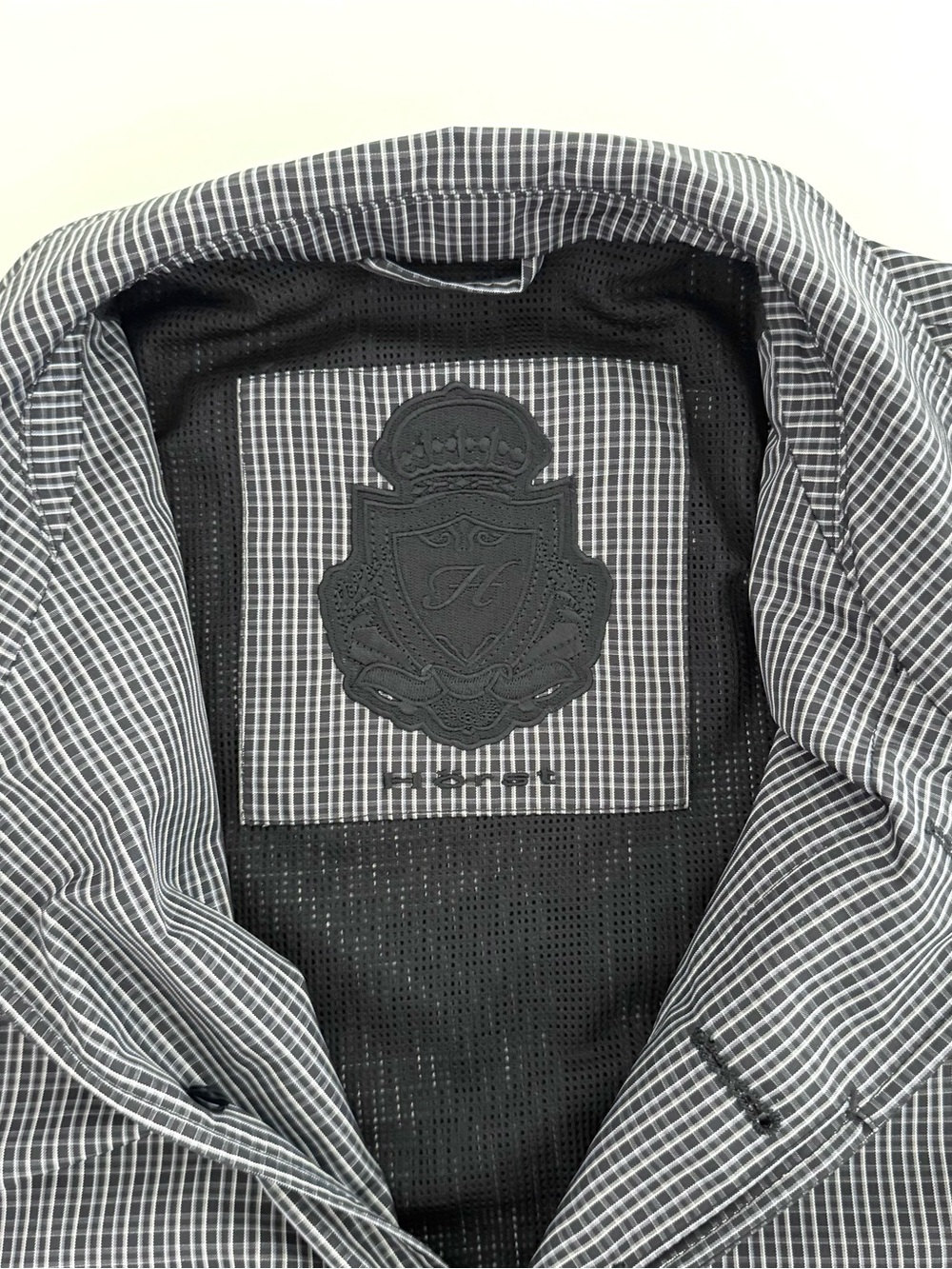 Hörst Düsseldorf Men’s Mac Style Rain Coat In Gray Micro Check - Size M - New - Picture 5 of 9
